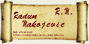 Radun Makojević vizit kartica